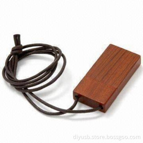 Wooden USB Flash Drive with 64MB to 32GB Memory, NAND Technology Holds Data, without Batteries